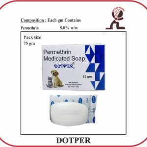 Dotper Pet Soap - Permethrin 5%, Packaging Size: 75 Gm