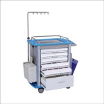 Jyoti Equipments Silver JHE Medicine Trolley, For Hospital & Clinic