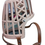 Plastic Dog Muzzle with rexin belt